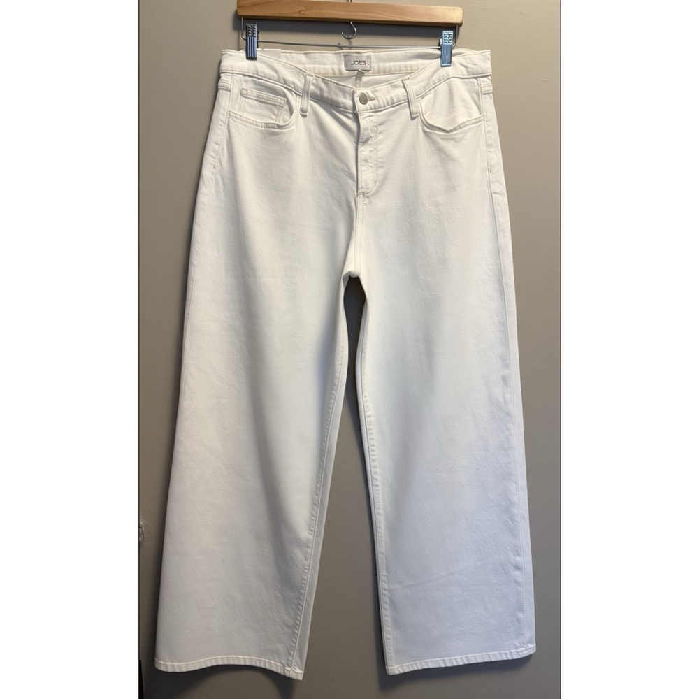 Joe's Jeans Lou Lou‎ Size 34 Wide Leg High Waist Stretch White New With Tags